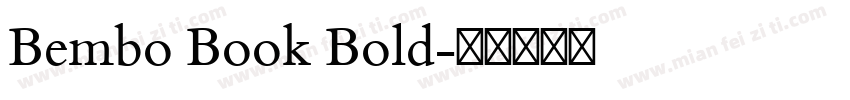 Bembo Book Bold字体转换